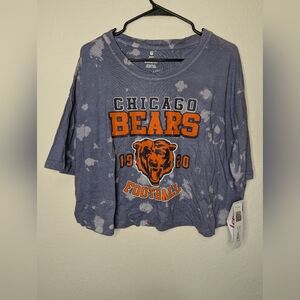 NWT Chicago Bears NFL Teens Cropped Short Sleeve T-Shirt Size XL (15/17)